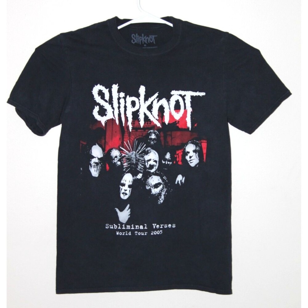 Slipknot Subliminal Verses World Tour 2005 T Shirt 2 Sided Tee Black Size Med
